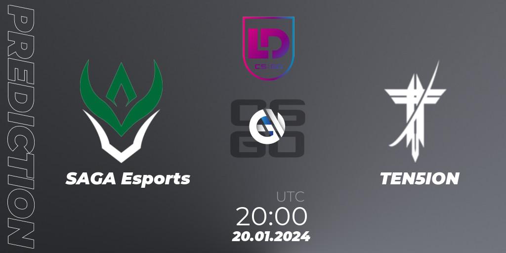 SAGA Esports - TEN5ION: ennuste. 20.01.2024 at 20:00, Counter-Strike (CS2), Icelandic Esports League Season 8: Regular Season