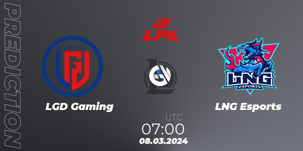 LGD Gaming - LNG Esports: ennuste. 08.03.24, LoL, LPL Spring 2024 - Group Stage