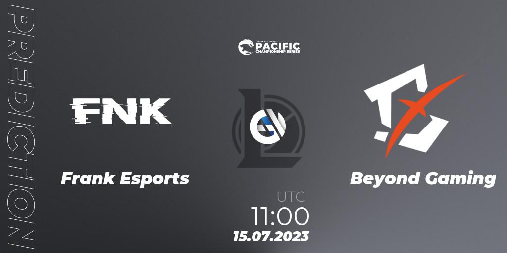 Frank Esports - Beyond Gaming: ennuste. 15.07.2023 at 11:00, LoL, PACIFIC Championship series Group Stage