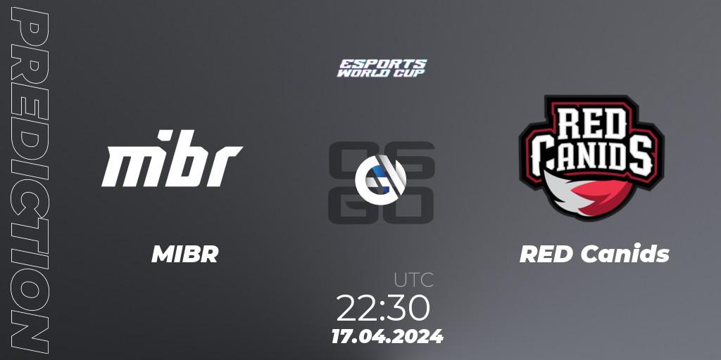 MIBR - RED Canids: ennuste. 17.04.24, CS2 (CS:GO), Esports World Cup 2024: South American Open Qualifier