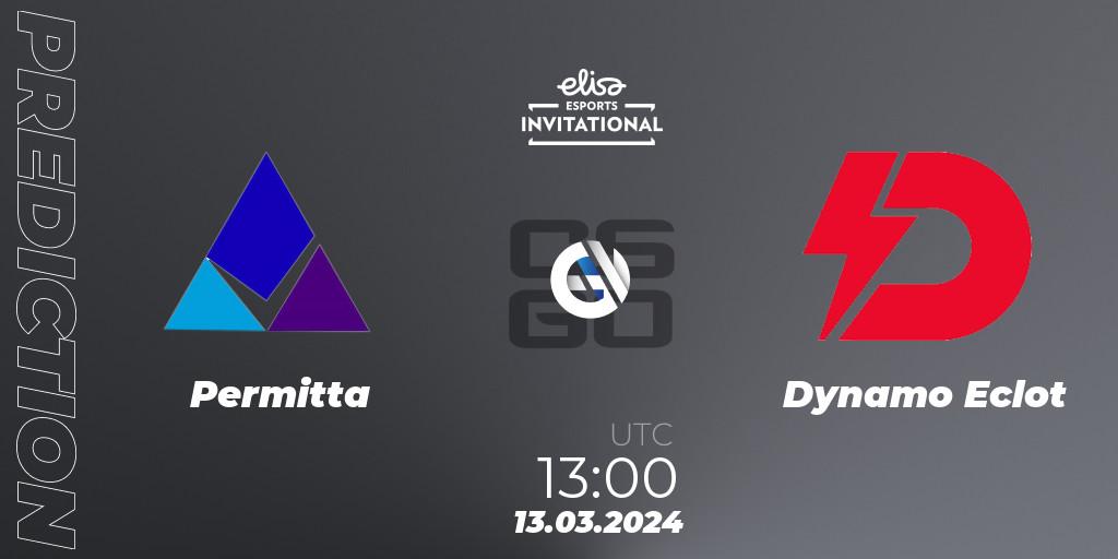 Permitta - Dynamo Eclot: ennuste. 13.03.2024 at 13:00, Counter-Strike (CS2), Elisa Invitational Spring 2024 Contenders