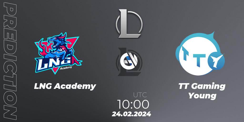 LNG Academy - TT Gaming Young: ennuste. 24.02.2024 at 10:00, LoL, LDL 2024 - Stage 1
