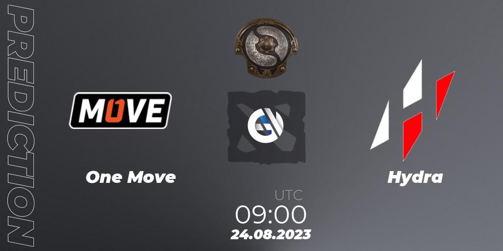 One Move - Hydra: ennuste. 24.08.2023 at 09:51, Dota 2, The International 2023 - Eastern Europe Qualifier