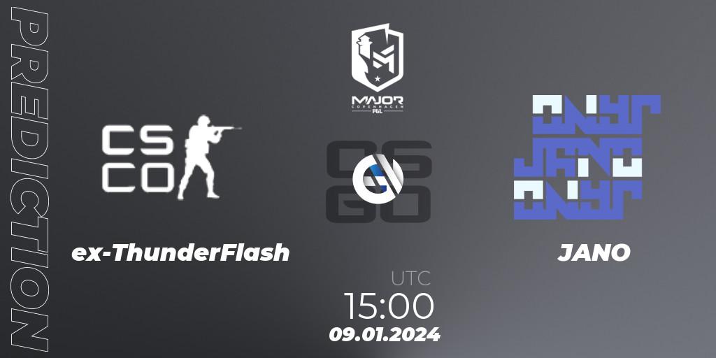 ex-ThunderFlash - JANO: ennuste. 09.01.2024 at 15:00, Counter-Strike (CS2), PGL CS2 Major Copenhagen 2024 Europe RMR Open Qualifier 1