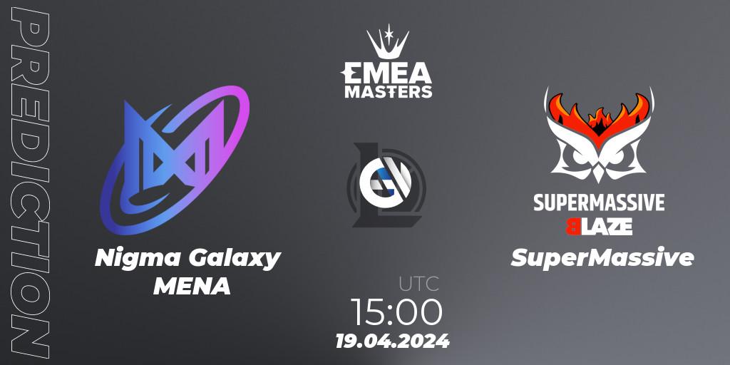 Nigma Galaxy MENA - SuperMassive: ennuste. 19.04.24, LoL, EMEA Masters Spring 2024 - Group Stage