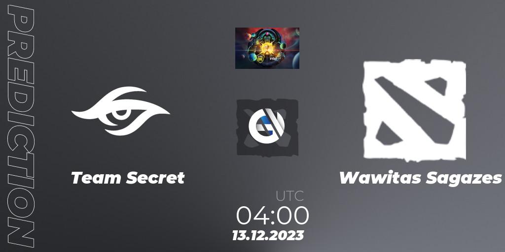 Team Secret - Wawitas Sagazes: ennuste. 13.12.2023 at 04:01, Dota 2, ESL One - Kuala Lumpur 2023
