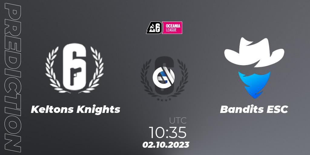 Keltons Knights - Bandits ESC: ennuste. 02.10.2023 at 09:35, Rainbow Six, Oceania League 2023 - Stage 2