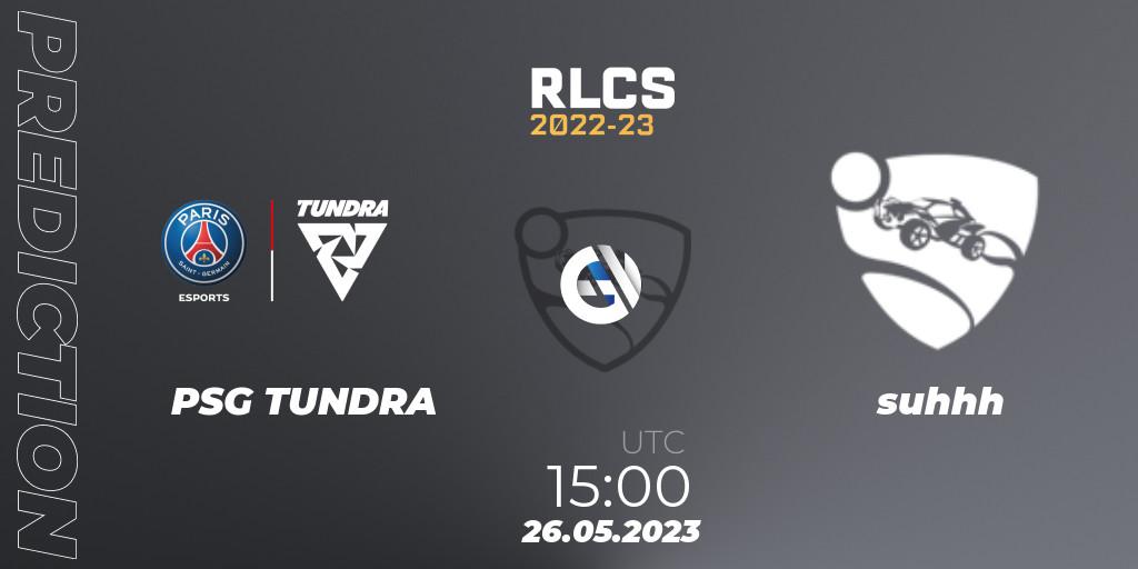 PSG TUNDRA - suhhh: ennuste. 26.05.2023 at 15:00, Rocket League, RLCS 2022-23 - Spring: Europe Regional 2 - Spring Cup