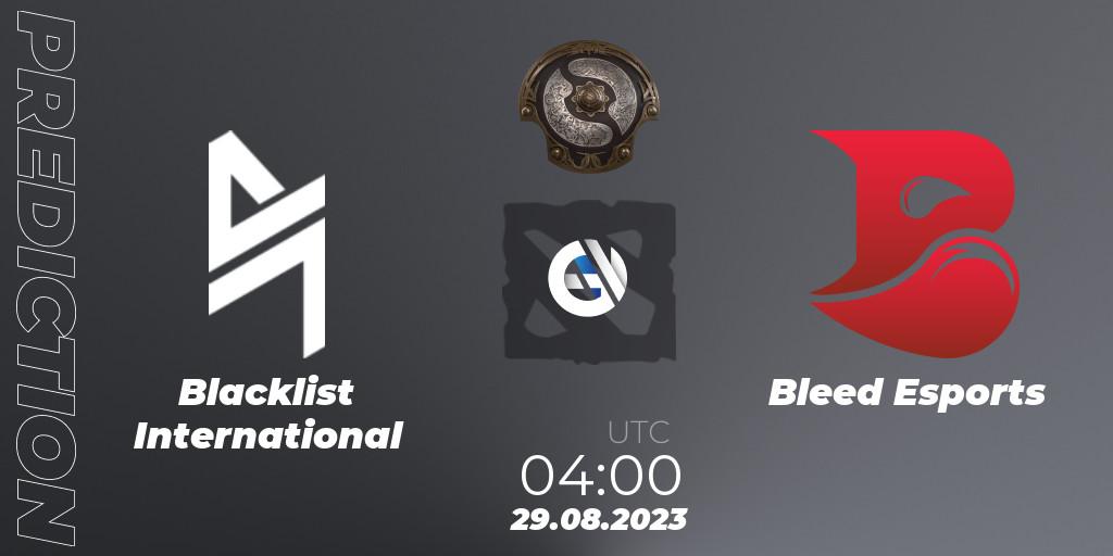 Blacklist International - Bleed Esports: ennuste. 29.08.2023 at 04:57, Dota 2, The International 2023 - Southeast Asia Qualifier