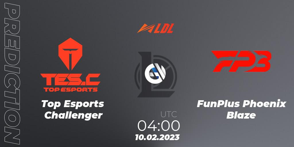 Top Esports Challenger - FunPlus Phoenix Blaze: ennuste. 10.02.23, LoL, LDL 2023 - Swiss Stage