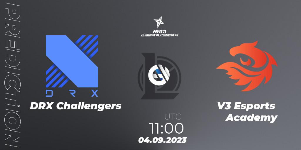 DRX Challengers - V3 Esports Academy: ennuste. 04.09.2023 at 11:48, LoL, Asia Star Challengers Invitational 2023