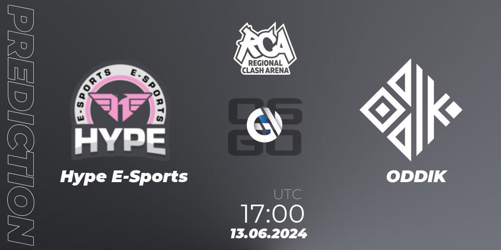 Hype E-Sports - ODDIK: ennuste. 13.06.2024 at 17:00, Counter-Strike (CS2), Regional Clash Arena South America