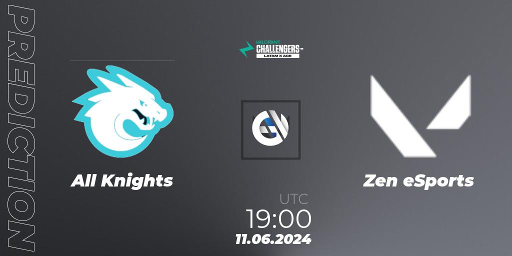 All Knights - Zen eSports: ennuste. 11.06.2024 at 19:00, VALORANT, VALORANT Challengers 2024 LAS: Split 2
