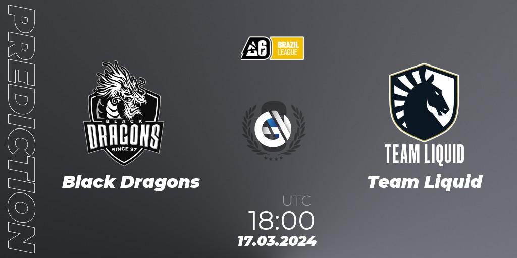 Black Dragons - Team Liquid: ennuste. 17.03.24, Rainbow Six, Brazil League 2024 - Stage 1
