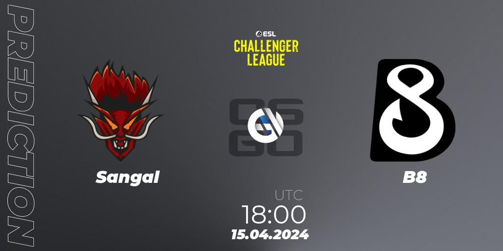 Sangal - B8: ennuste. 15.04.24, CS2 (CS:GO), ESL Challenger League Season 47: Europe