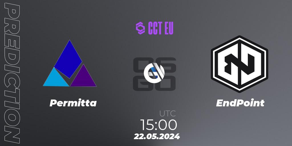 Permitta - EndPoint: ennuste. 22.05.2024 at 15:00, Counter-Strike (CS2), CCT Season 2 Europe Series 4