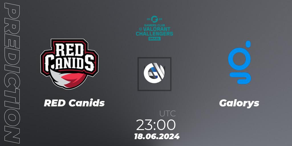 RED Canids - Galorys: ennuste. 20.06.2024 at 23:00, VALORANT, VALORANT Challengers 2024 Brazil: Split 2