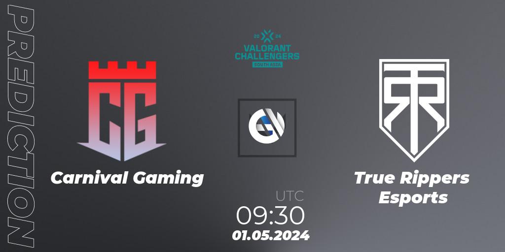 Carnival Gaming - True Rippers Esports: ennuste. 01.05.2024 at 09:30, VALORANT, VALORANT Challengers 2024 South Asia: Split 1 - Cup 2