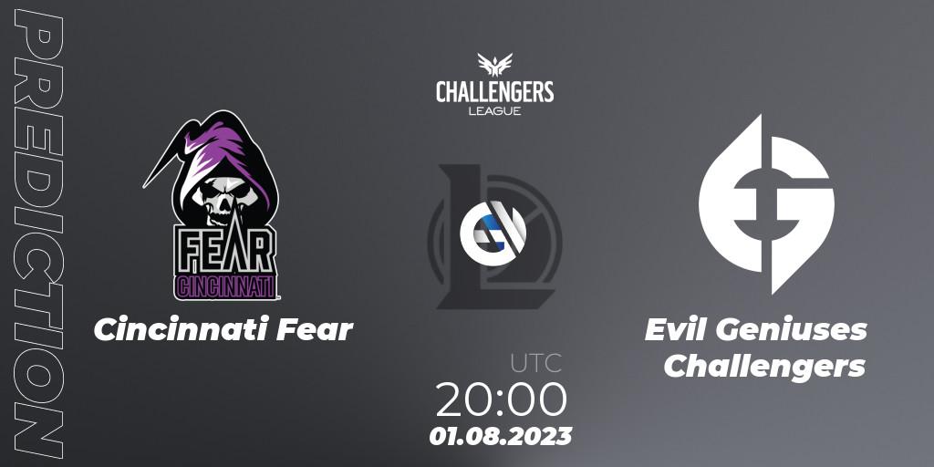 Cincinnati Fear - Evil Geniuses Challengers: ennuste. 01.08.23, LoL, North American Challengers League 2023 Summer - Playoffs