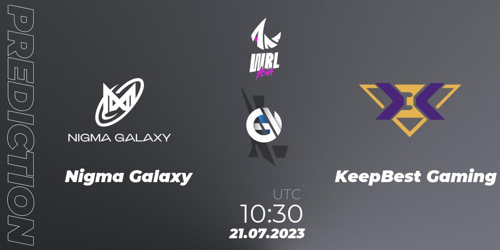 Nigma Galaxy - KeepBest Gaming: ennuste. 21.07.2023 at 10:30, Wild Rift, WRL Asia 2023 - Season 1 - Finals