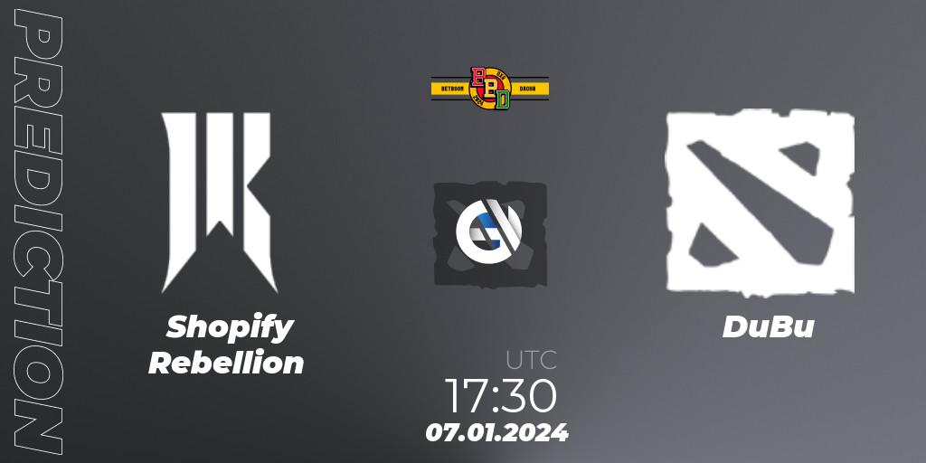 Shopify Rebellion - DuBu: ennuste. 07.01.2024 at 17:31, Dota 2, BetBoom Dacha Dubai 2024: NA and SA Closed Qualifier