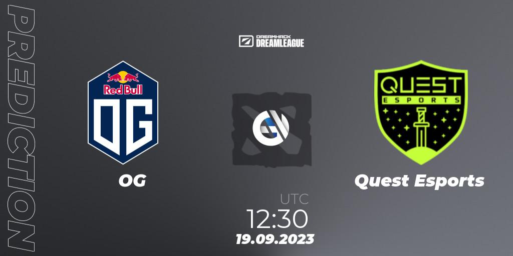 OG - PSG Quest: ennuste. 19.09.2023 at 12:31, Dota 2, DreamLeague Season 21