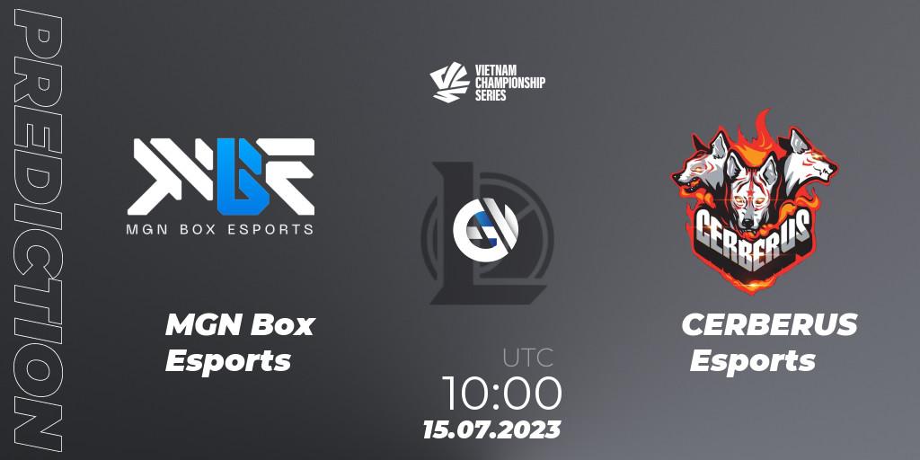 MGN Box Esports - CERBERUS Esports: ennuste. 15.07.2023 at 10:00, LoL, VCS Dusk 2023