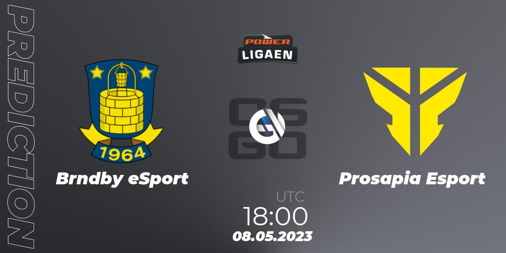 Brøndby eSport - Prosapia Esport: ennuste. 08.05.2023 at 18:00, Counter-Strike (CS2), Dust2.dk Ligaen Season 23