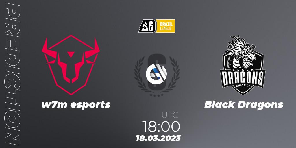 w7m esports - Black Dragons: ennuste. 18.03.2023 at 18:00, Rainbow Six, Brazil League 2023 - Stage 1