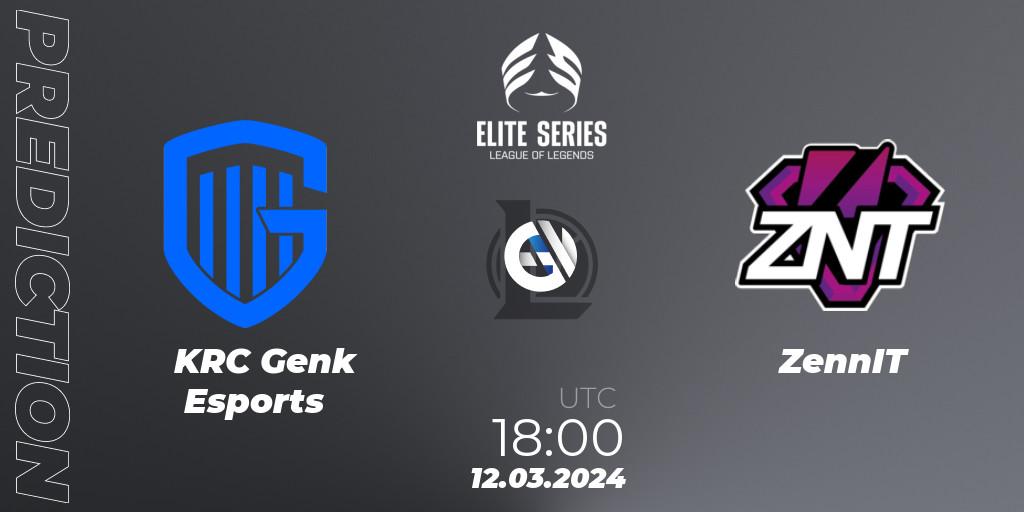 KRC Genk Esports - ZennIT: ennuste. 12.03.24, LoL, Elite Series Spring 2024