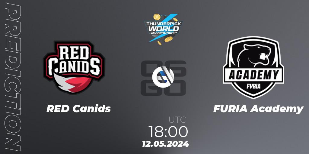 RED Canids - FURIA Academy: ennuste. 12.05.2024 at 18:00, Counter-Strike (CS2), Thunderpick World Championship 2024: South American Series #1