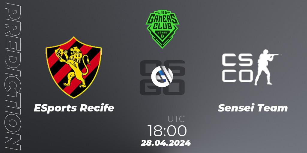 ESports Recife - Sensei Team: ennuste. 28.04.2024 at 18:00, Counter-Strike (CS2), Gamers Club Liga Série B: April 2024