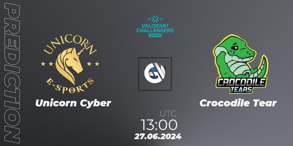 Unicorn Cyber - Crocodile Tear: ennuste. 27.06.2024 at 13:00, VALORANT, VALORANT Challengers 2024: Vietnam Split 2