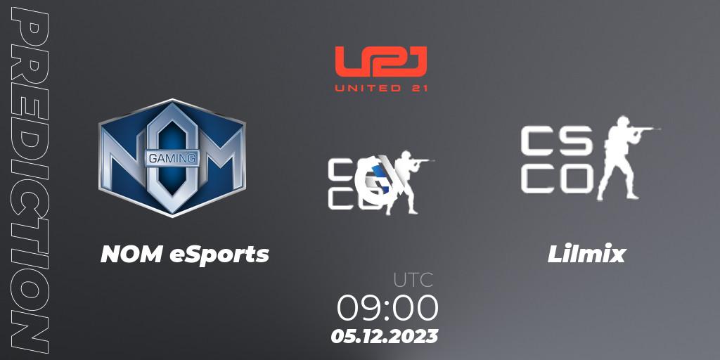 NOM eSports - Lilmix: ennuste. 05.12.2023 at 09:00, Counter-Strike (CS2), United21 Season 9