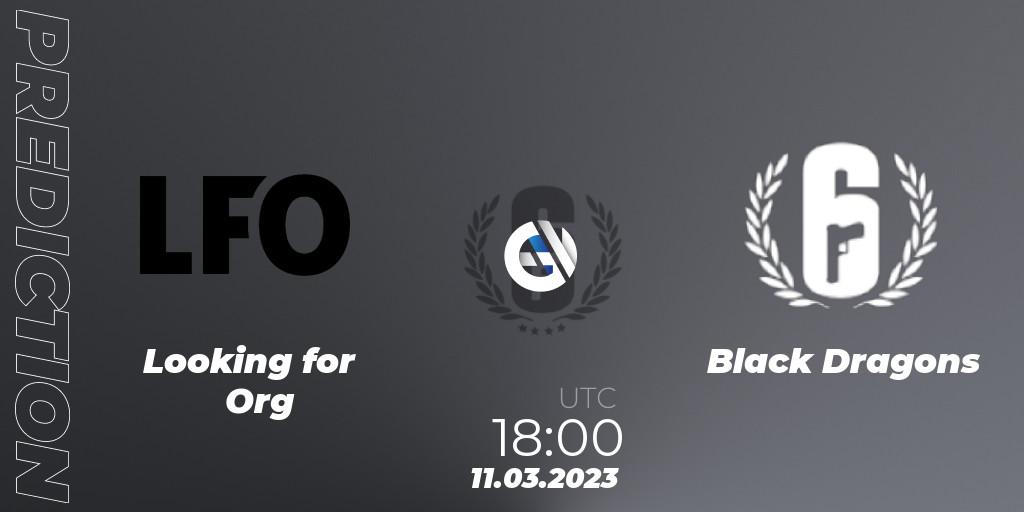 LFO Brazil - Black Dragons: ennuste. 11.03.2023 at 18:00, Rainbow Six, Brazil League 2023 - Stage 1