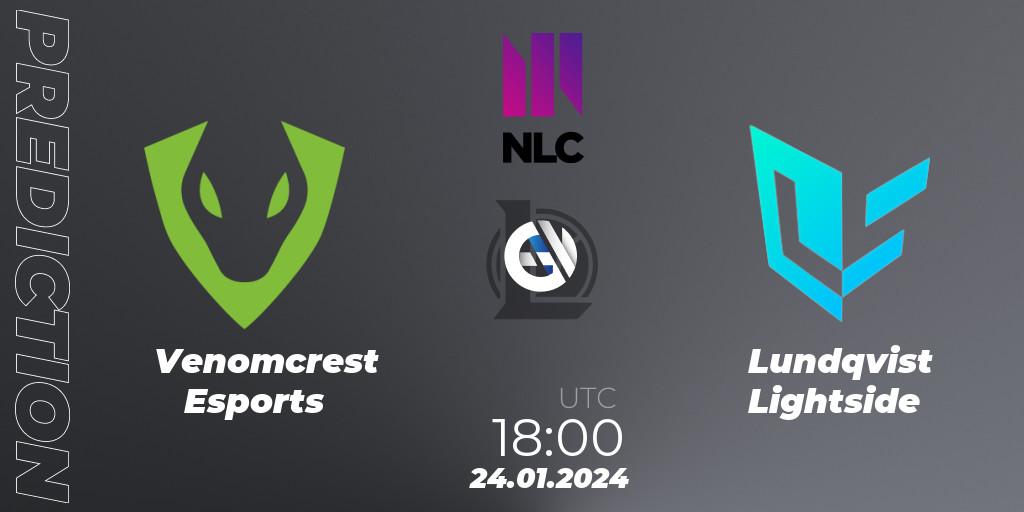 Venomcrest Esports - Lundqvist Lightside: ennuste. 24.01.2024 at 19:00, LoL, NLC 1st Division Spring 2024