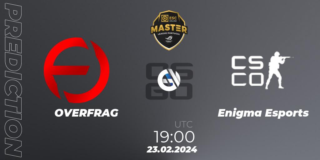 OVERFRAG - Enigma Esports: ennuste. 23.02.2024 at 19:00, Counter-Strike (CS2), Master League Portugal Season 13: Closed Qualifier