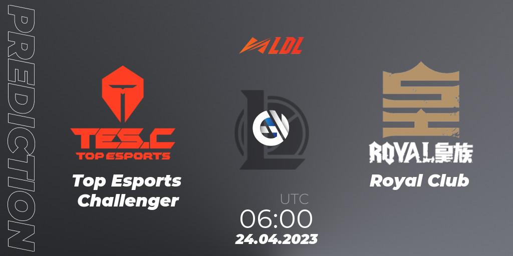 Top Esports Challenger - Royal Club: ennuste. 24.04.2023 at 06:00, LoL, LDL 2023 - Regular Season - Stage 2