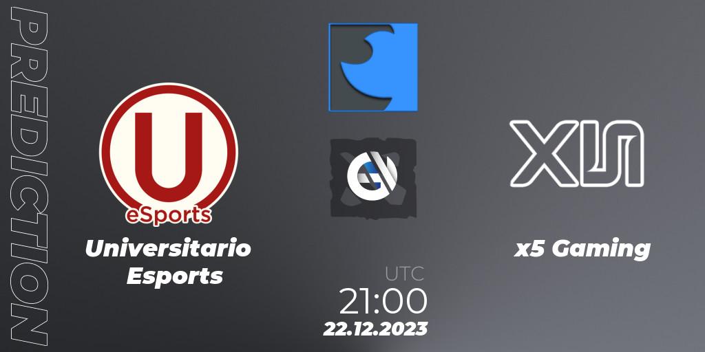 Universitario Esports - x5 Gaming: ennuste. 22.12.2023 at 21:03, Dota 2, FastInvitational DotaPRO Season 2