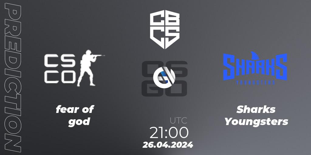 fear of god - Sharks Youngsters: ennuste. 26.04.2024 at 21:00, Counter-Strike (CS2), CBCS Season 4: Open Qualifier #2