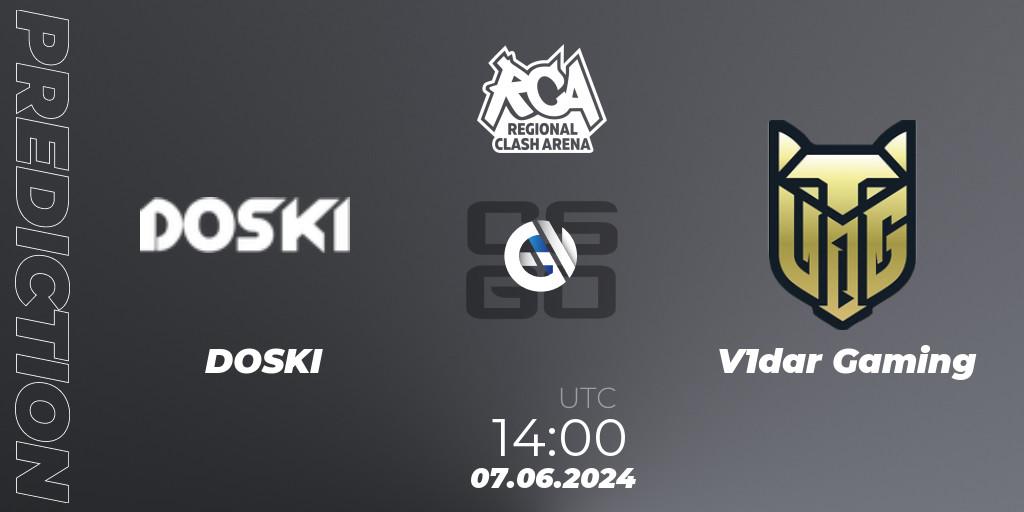 DOSKI - V1dar Gaming: ennuste. 07.06.2024 at 14:00, Counter-Strike (CS2), Regional Clash Arena CIS