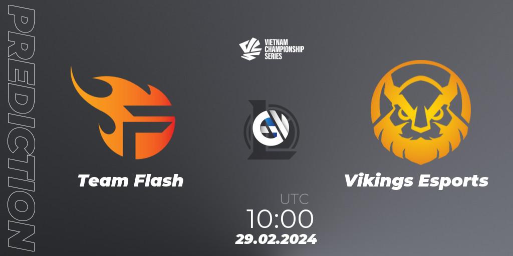 Team Flash - Vikings Esports: ennuste. 29.02.2024 at 10:00, LoL, VCS Dawn 2024 - Group Stage
