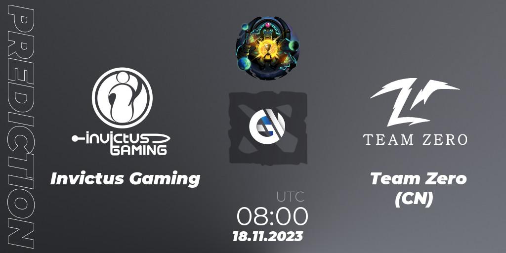 Invictus Gaming - Team Zero (CN): ennuste. 18.11.23, Dota 2, ESL One Kuala Lumpur 2023: China Closed Qualifier