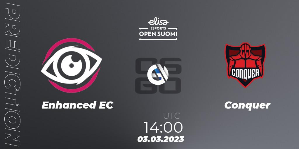 Enhanced EC - Conquer: ennuste. 03.03.23, CS2 (CS:GO), Elisa Open Suomi Season 4