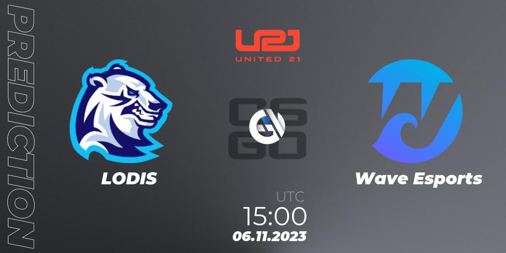 LODIS - Wave Esports: ennuste. 06.11.2023 at 15:00, Counter-Strike (CS2), United21 Season 7: Division 2