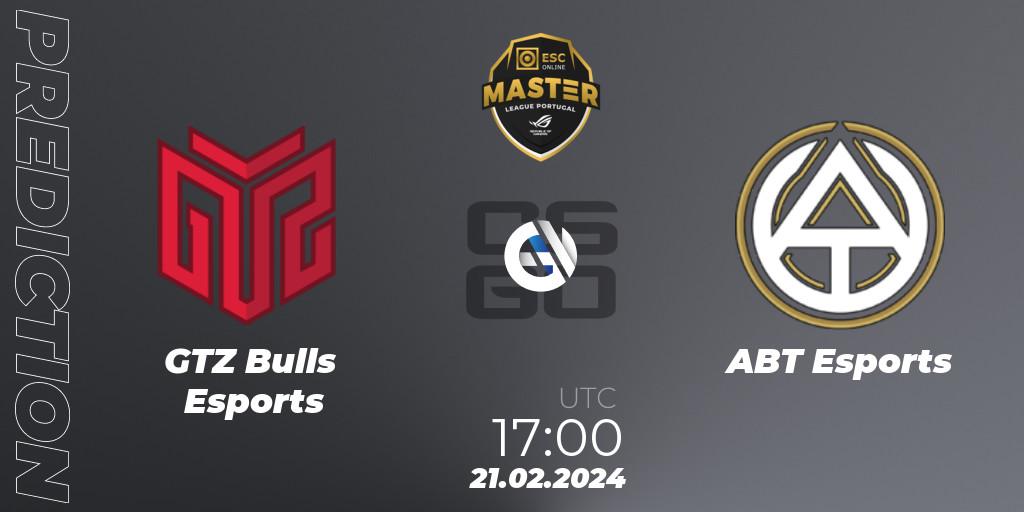 GTZ Bulls Esports - ABT Esports: ennuste. 21.02.24, CS2 (CS:GO), Master League Portugal Season 13: Closed Qualifier