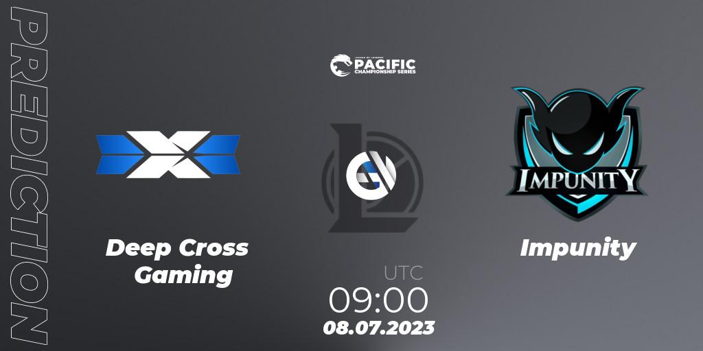 Deep Cross Gaming - Impunity: ennuste. 08.07.2023 at 09:00, LoL, PACIFIC Championship series Group Stage