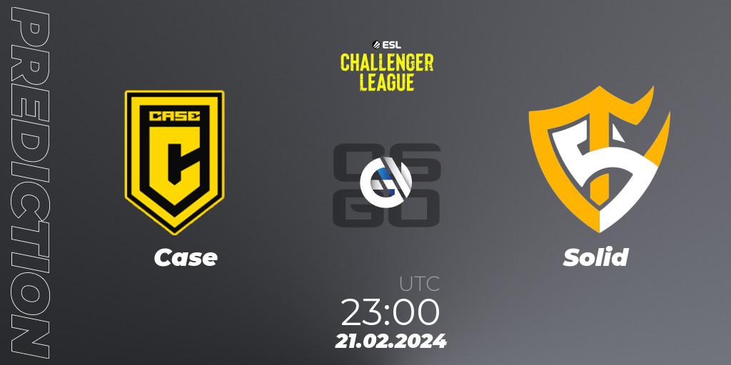 Case - Solid: ennuste. 22.02.2024 at 00:00, Counter-Strike (CS2), ESL Challenger League Season 47: South America