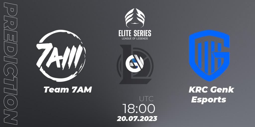 Team 7AM - KRC Genk Esports: ennuste. 20.07.2023 at 18:00, LoL, Elite Series Summer 2023