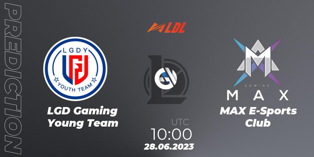 LGD Gaming Young Team - MAX E-Sports Club: ennuste. 28.06.2023 at 11:00, LoL, LDL 2023 - Regular Season - Stage 3